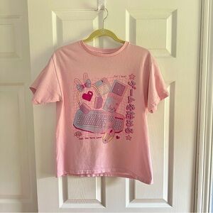 Black Matter Pink Gaming T-Shirt Small Cotton Kawaii Retro Gamer Aesthetic Tee